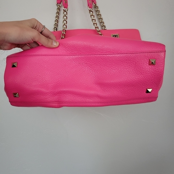 Kate Spade Phoebe Neon Pink Shoulder Bag Purse Chain Strap Girly Summer Spring - Picture 7 of 14